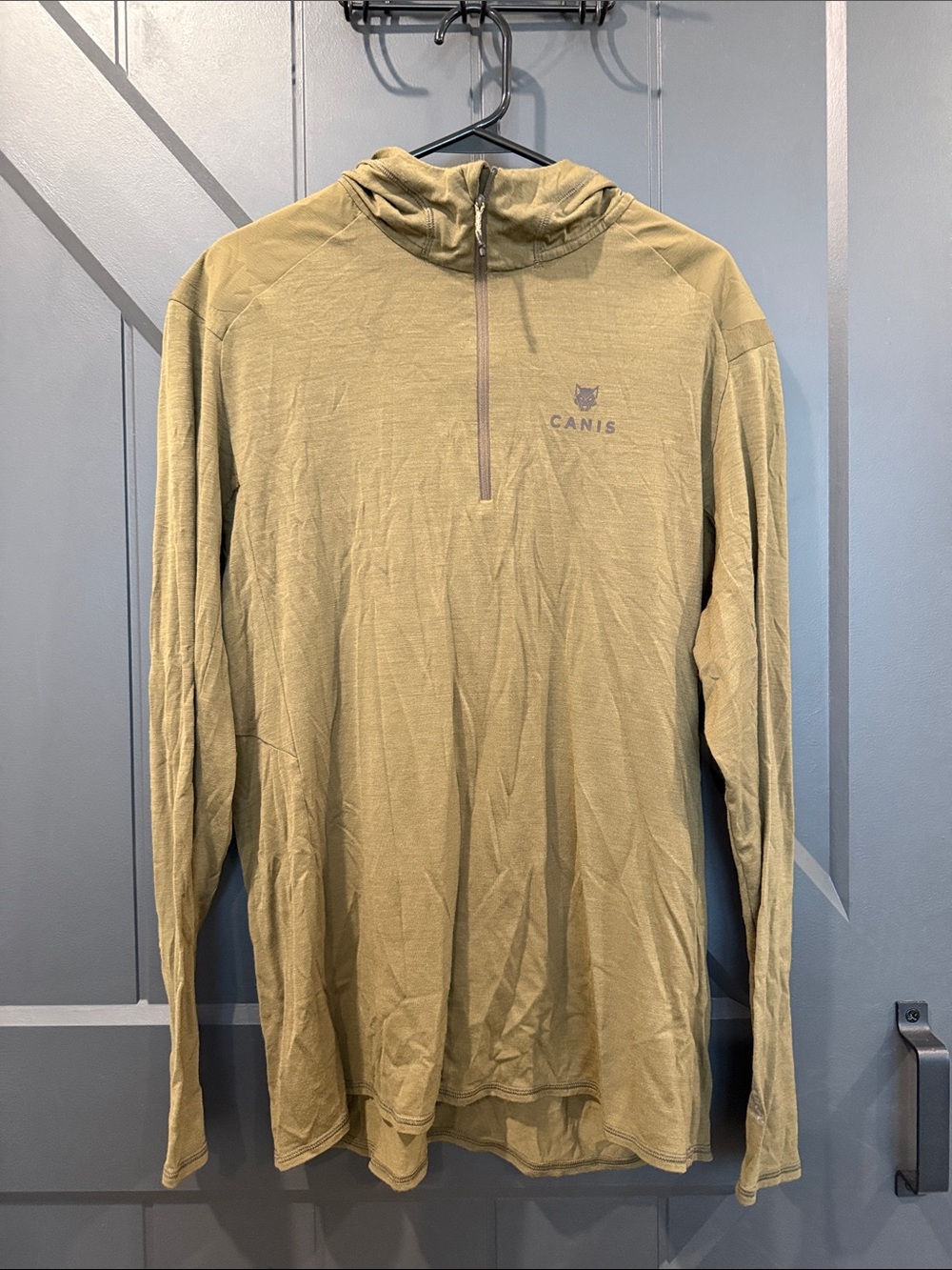Olive Lightweight Half-Zip Shirt Jacket